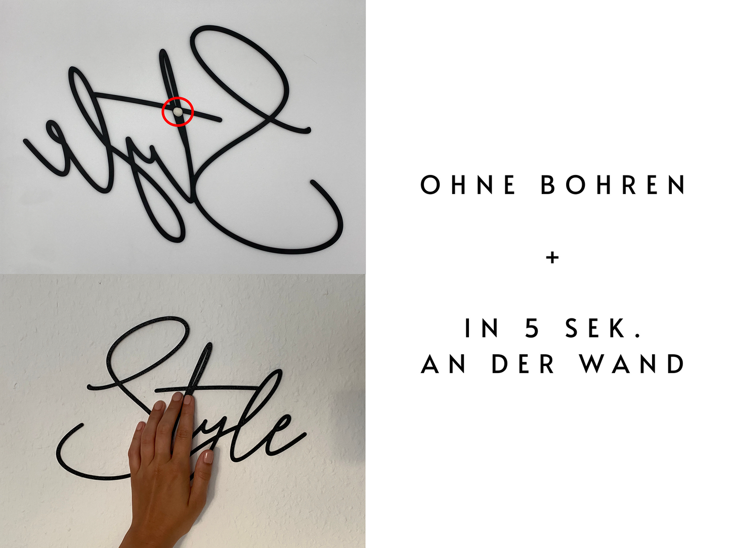 3D Wanddeko "Griaß di" | Minimalistischer Schriftzug für Eingangsbereich & Flur | ohne Bohren | Geschenk zum Einzug | leicht + nachhaltig