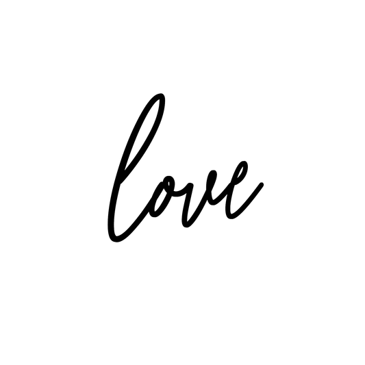 3D Wanddeko "love" | Minimalistischer Schriftzug für Eingangsbereich & Flur | ohne Bohren | Geschenk zum Einzug | ultraleicht + nachhaltig