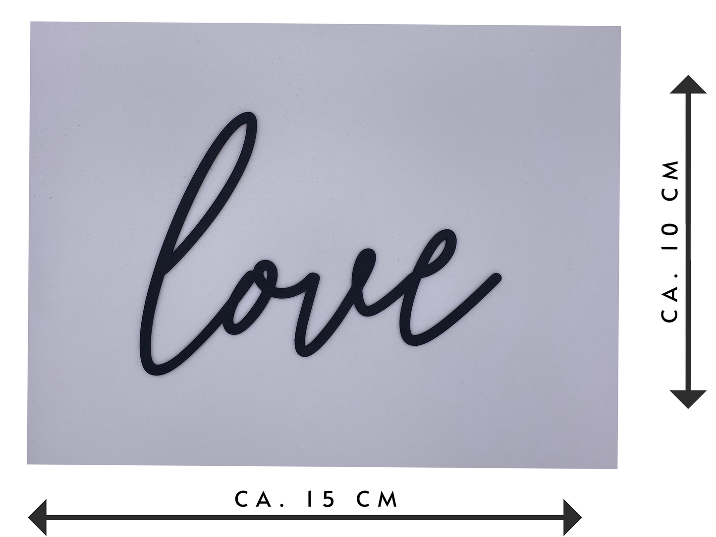 3D Wanddeko "love" | Minimalistischer Schriftzug für Eingangsbereich & Flur | ohne Bohren | Geschenk zum Einzug | ultraleicht + nachhaltig