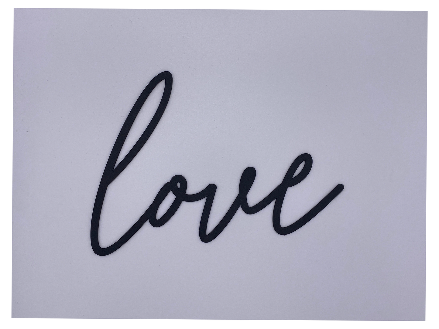 3D Wanddeko "love" | Minimalistischer Schriftzug für Eingangsbereich & Flur | ohne Bohren | Geschenk zum Einzug | ultraleicht + nachhaltig