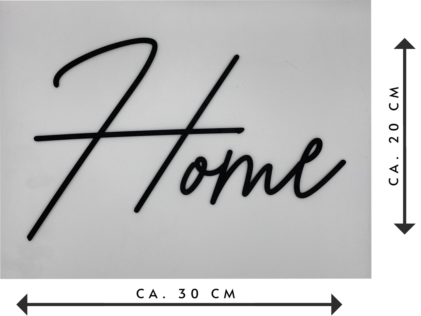 3D Wanddeko "Home" | Minimalistischer Schriftzug für Eingangsbereich & Flur | ohne Bohren | Geschenk zum Einzug | ultraleicht und nachhaltig