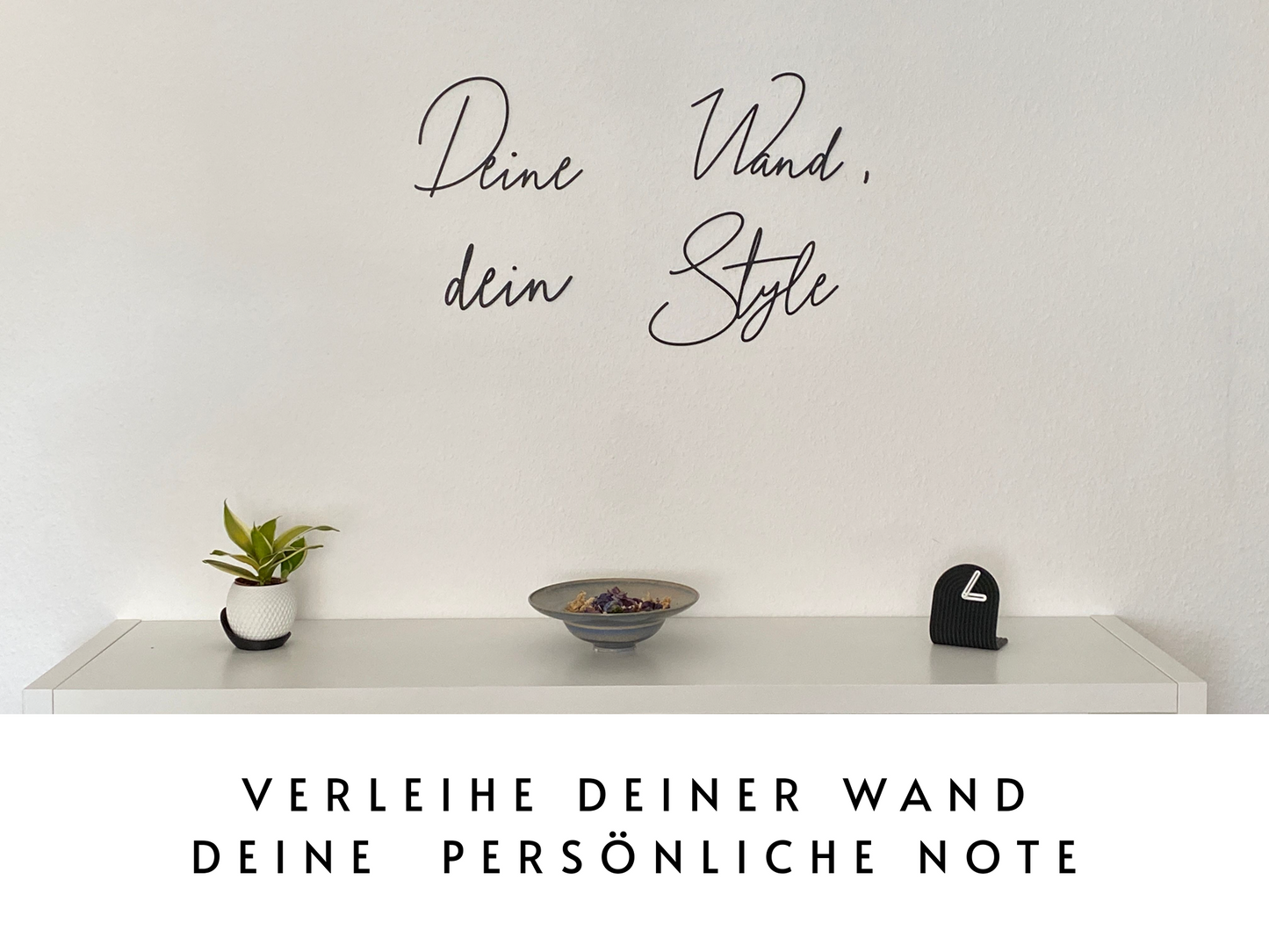 3D Wanddeko "Griaß di" | Minimalistischer Schriftzug für Eingangsbereich & Flur | ohne Bohren | Geschenk zum Einzug | leicht + nachhaltig