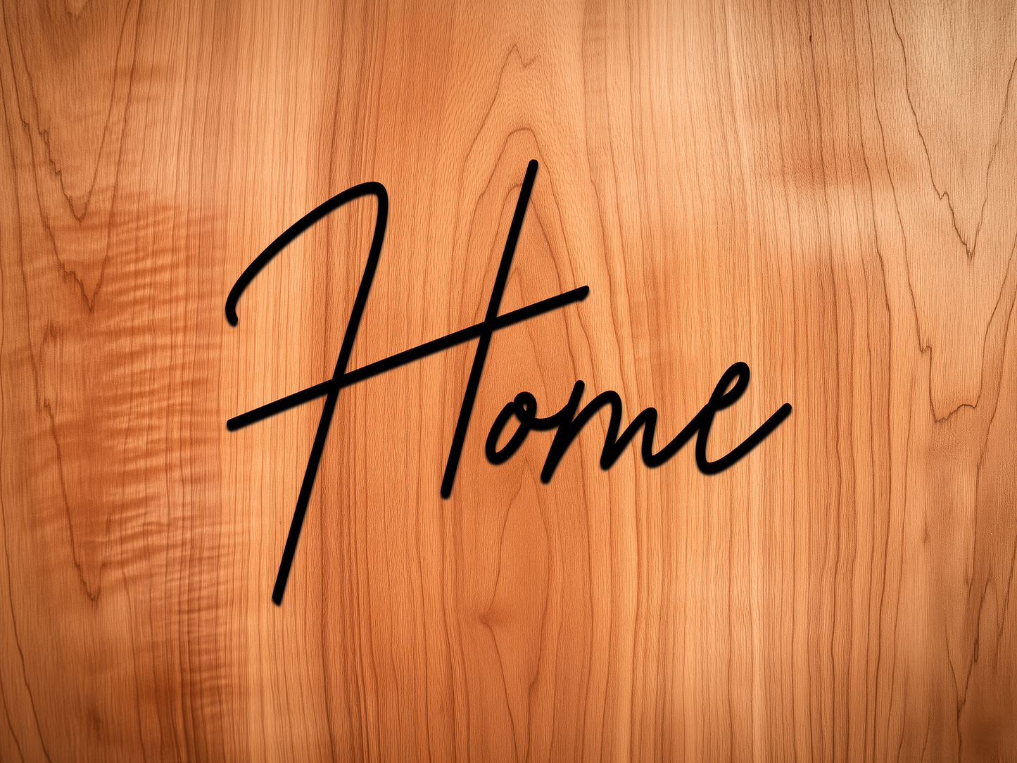 3D Wanddeko "Home" | Minimalistischer Schriftzug für Eingangsbereich & Flur | ohne Bohren | Geschenk zum Einzug | ultraleicht und nachhaltig