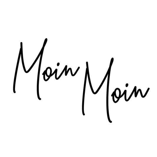 3D Wanddeko "Moin Moin" | Minimalistischer Schriftzug für Eingangsbereich & Flur | ohne Bohren | Geschenk Einzug | ultraleicht + nachhaltig