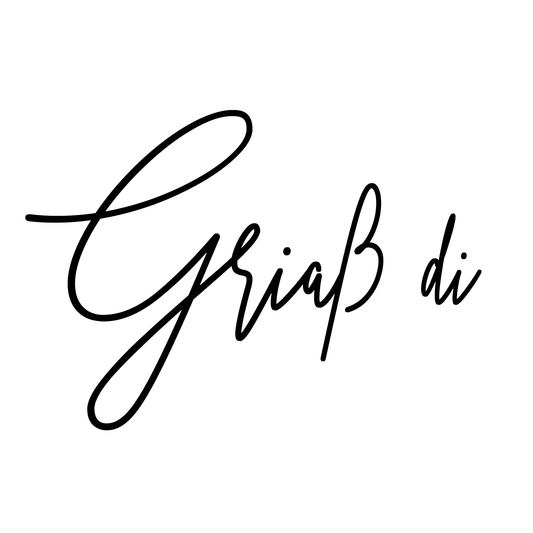 3D Wanddeko "Griaß di" | Minimalistischer Schriftzug für Eingangsbereich & Flur | ohne Bohren | Geschenk zum Einzug | leicht + nachhaltig